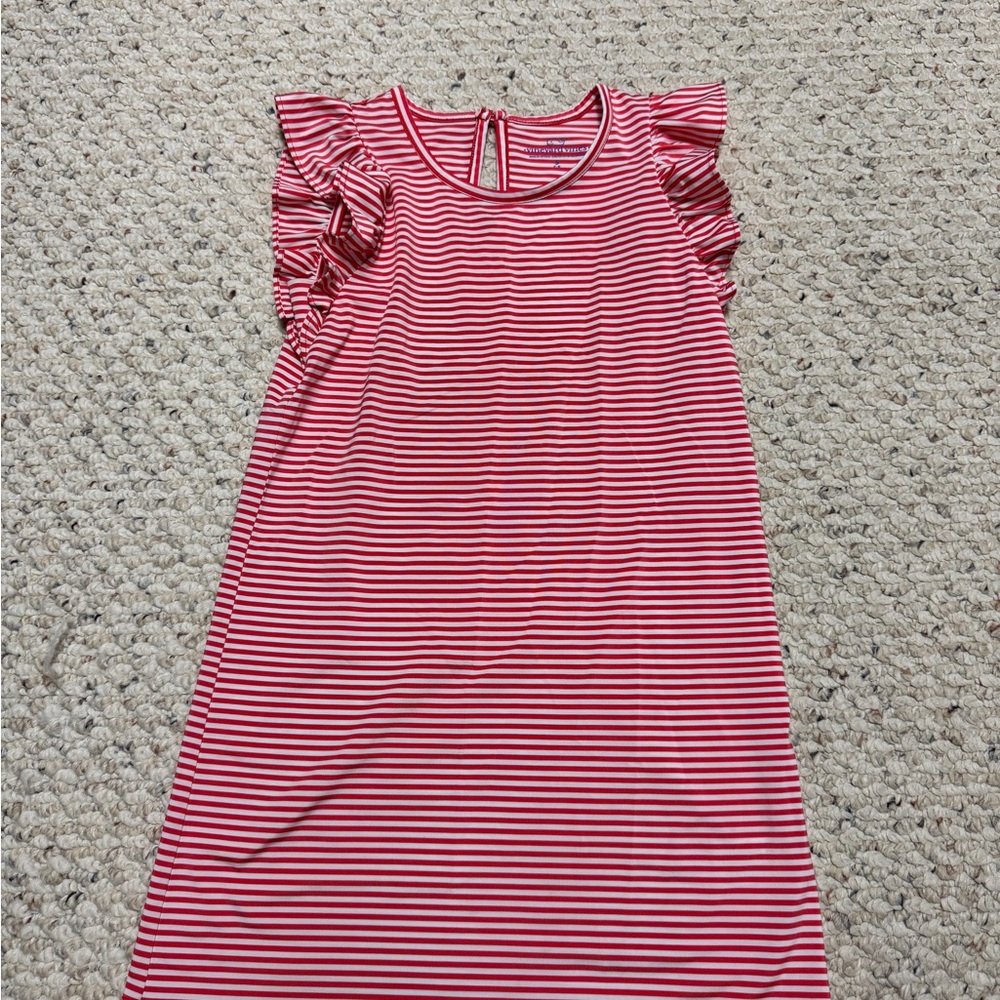 Vineyard Vines Red and White Striped Kids Dress